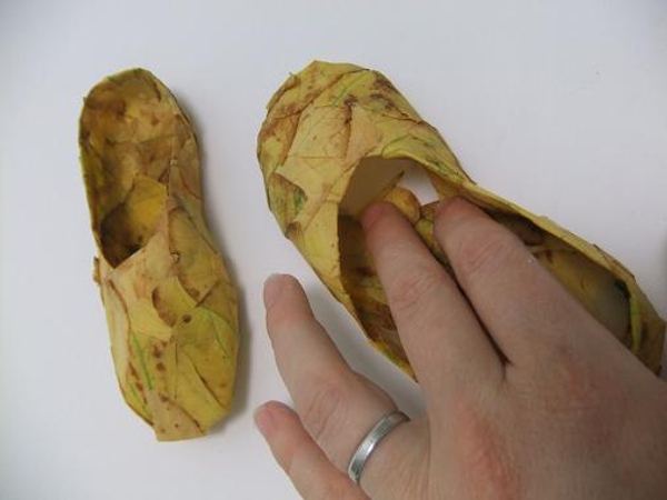 Reach deep into the slipper toe and cover the inside sole