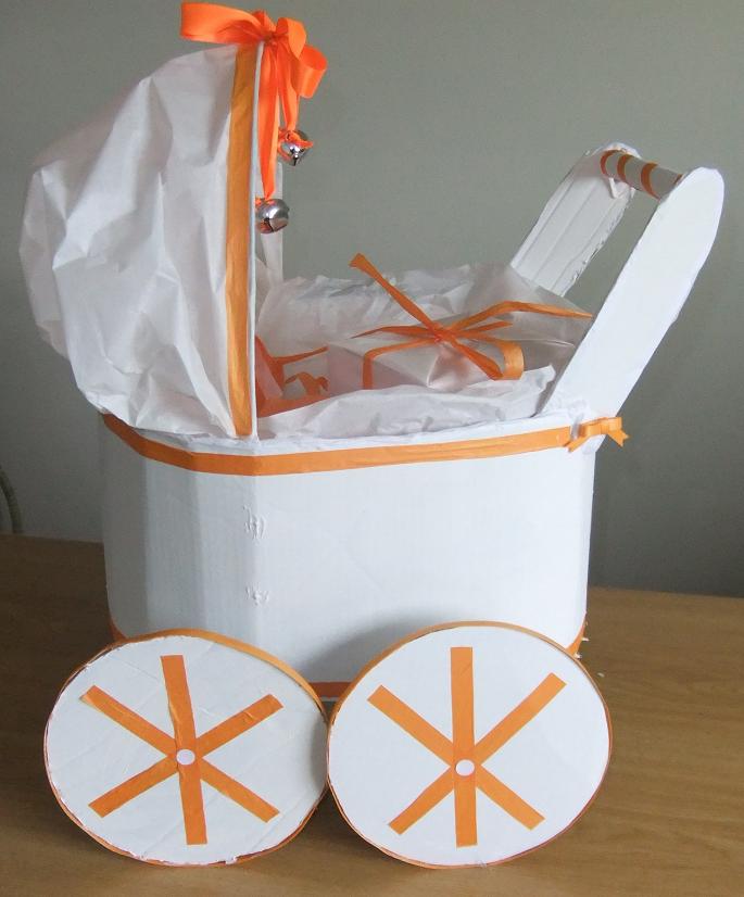 How to make a hot sale baby carriage out of cardboard