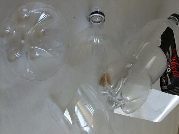 melt plastic bottles without burning