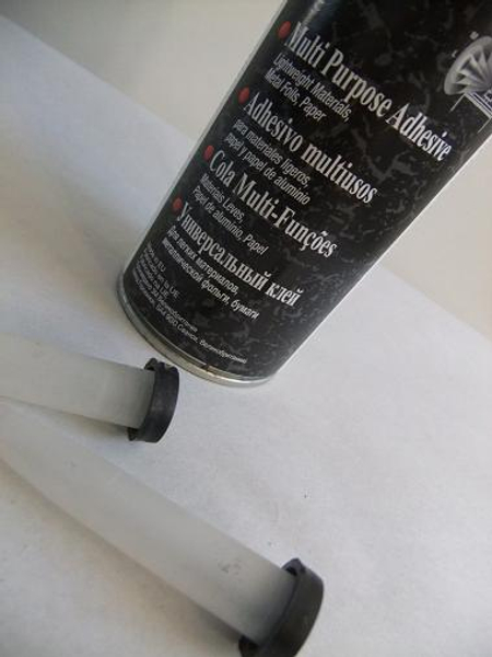 Spray Glue and plastic test tubes
