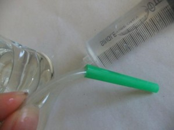 Syringe and tube- straw