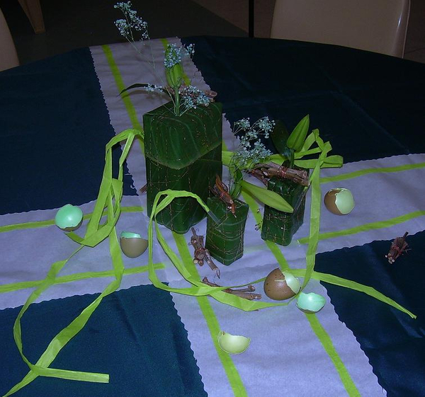 Easter Parade green table