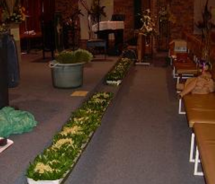 Flower Festival, Methodist Church Hall, Durbanville, South Africa: Floral Kneelers