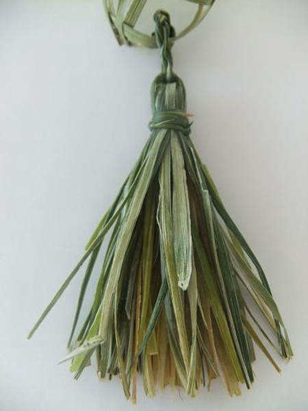 Tassel made from Iris leaves