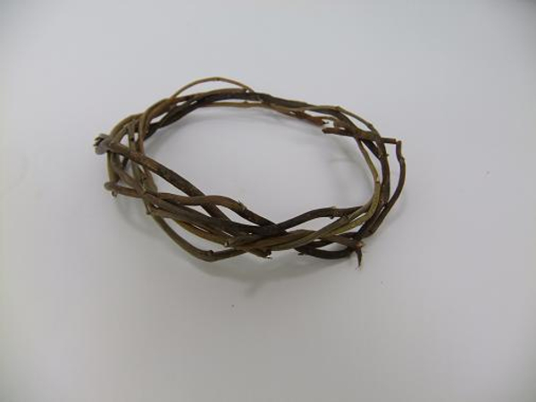 Basic wreath shape made out of willow twigs