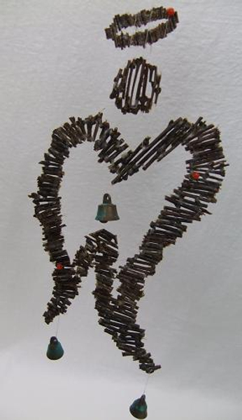 Earthly Angel made from tiny twig sections