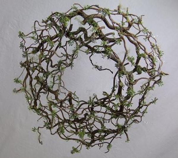 Forest Filigree Christmas wreath floral art design