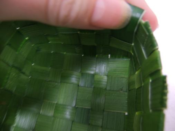 Inside the palm leaf gift box