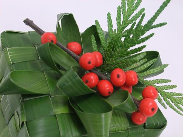 Palm leaf Christmas bow