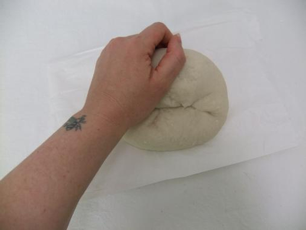 Knead the salt play dough