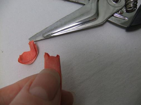 Cut a ruffled edge with scissors or craft scissors