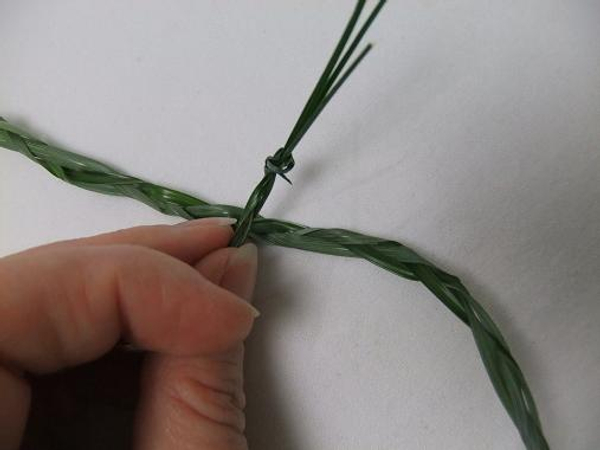 Finish the grass braid with a simple knot.