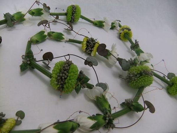 Floral lariat necklace.
