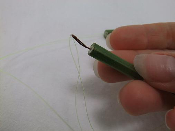 Hairpin wire needle.