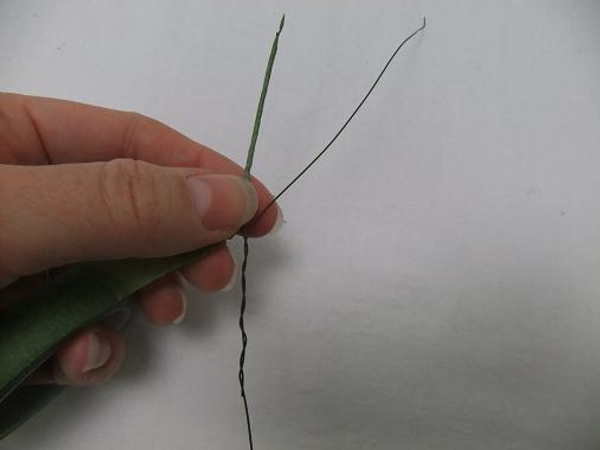 Shape the stems from wire and cover with florist tape