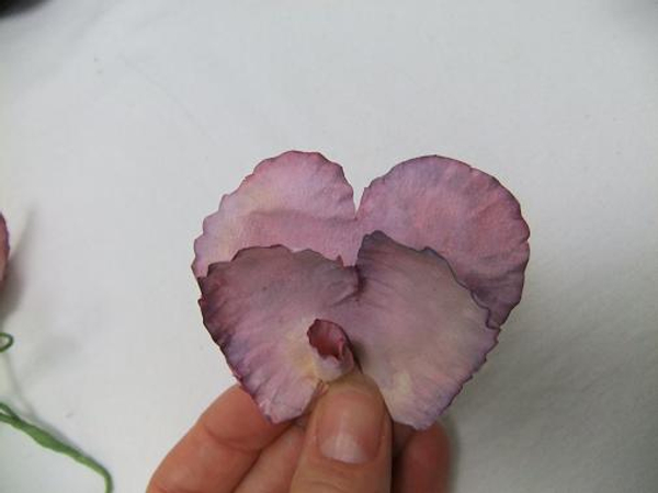 Gather three sweet pea paper petals