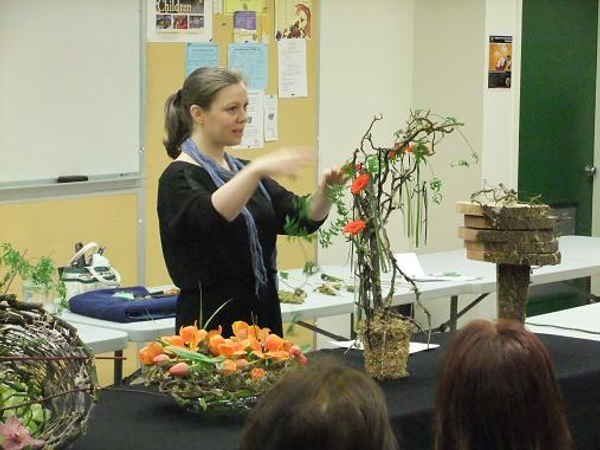 Christine de Beer Floral Art demonstration A Floral Fable