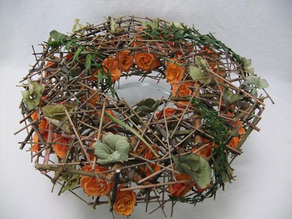 Overgrown rose wreath.