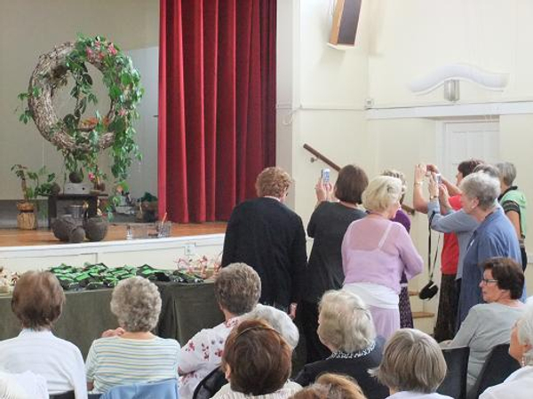 Mud!!! Floral Art Demonstration at the Rondebosch Flower Club, Cape Town, South Africa 