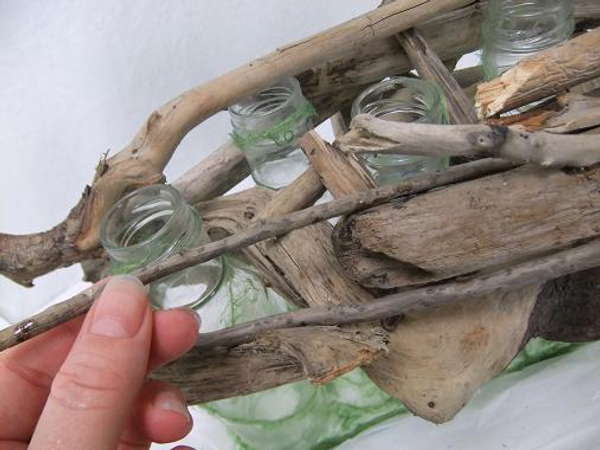 Vary the driftwood sizes to make it look natural