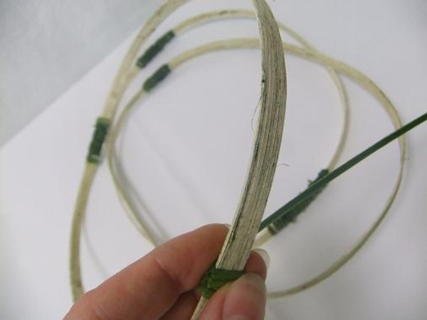 Cover a section on the opposite side of the coil with a ripped leaf.