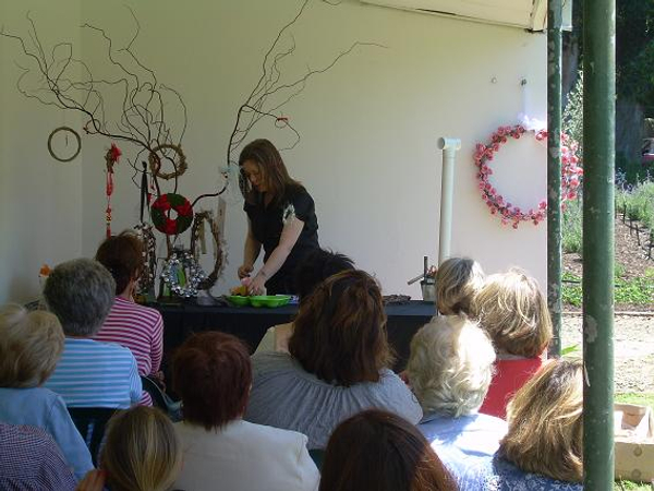 Wreath making demonstration