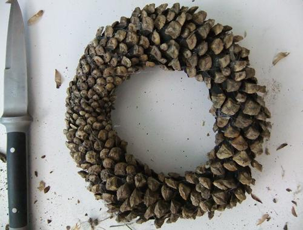 Pine scale wreath