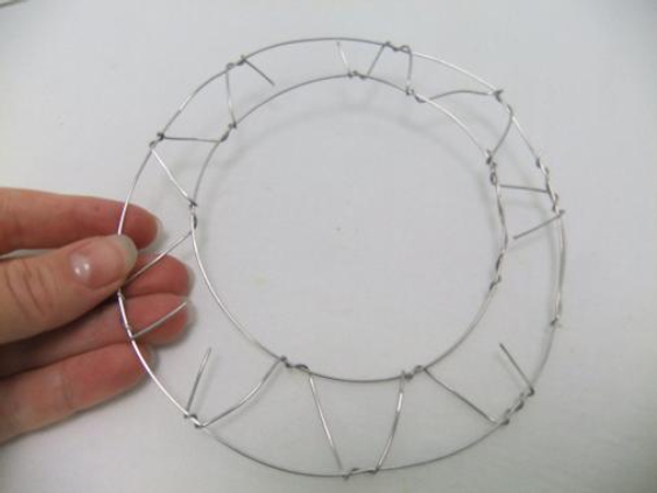 Wire wreath frame.