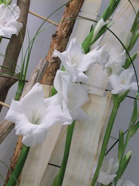 Create a soft screen or room divider by hanging flowers to an armature Create a soft screen or room divider by hanging flowers to an armature