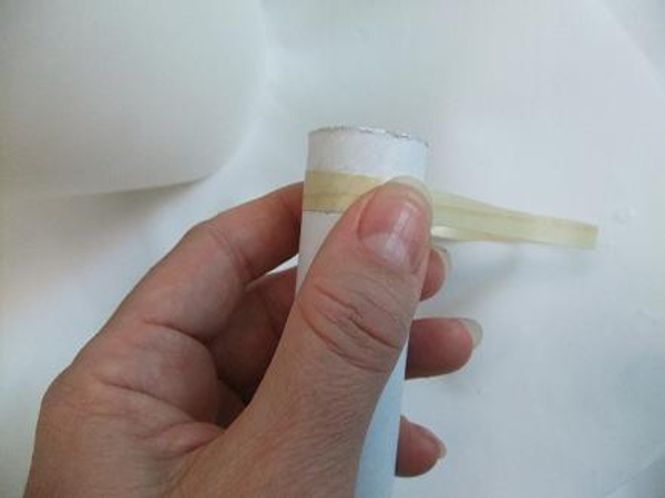 Wrap the wood veneer around a tube.