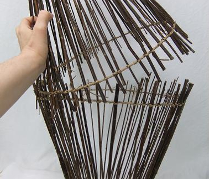 Funnel shaped pick-up-sticks armature