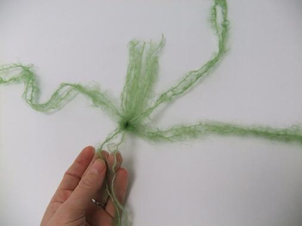 Divide the strands in four Divide the strands in four