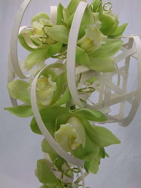 Cane coils and orchid bridal design