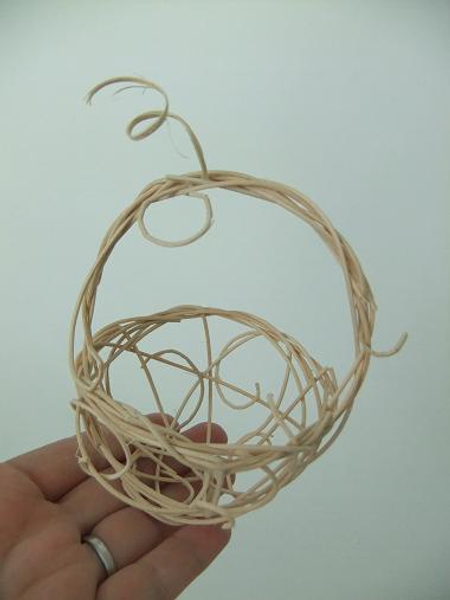 Tiny rattan basket all done and ready to design with