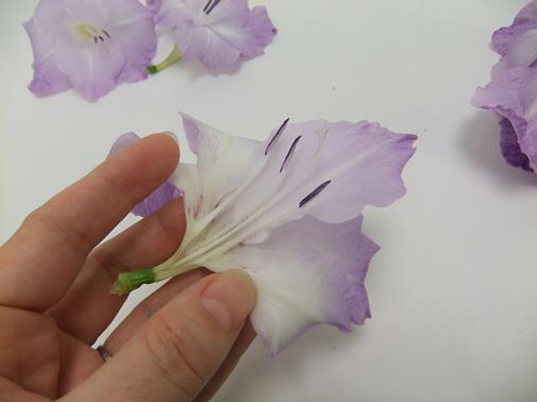 Creating a beautiful flat flower to wrap.
