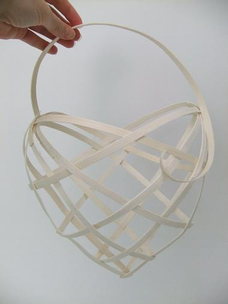 Heart shaped Midelino Cane basket ready to design with