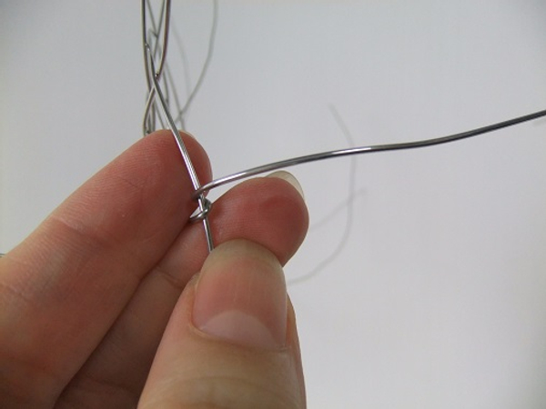 Wrap the wire around the spiral wire to secure