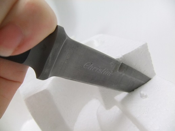 Cut a gift cube shape from Styrofoam