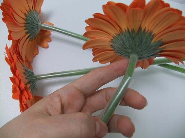 Plastic drinking straws can offer support to fragile stems.
