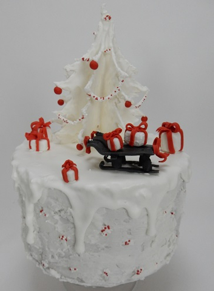 Dashing through the snow Christmas Cake