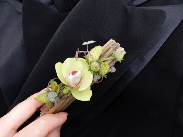 Attach the corsage...