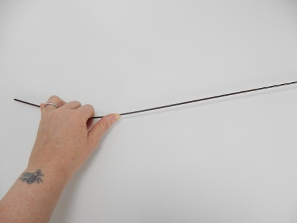 Bend a thick, strong wire into a curve Bend a thick, strong wire into a curve
