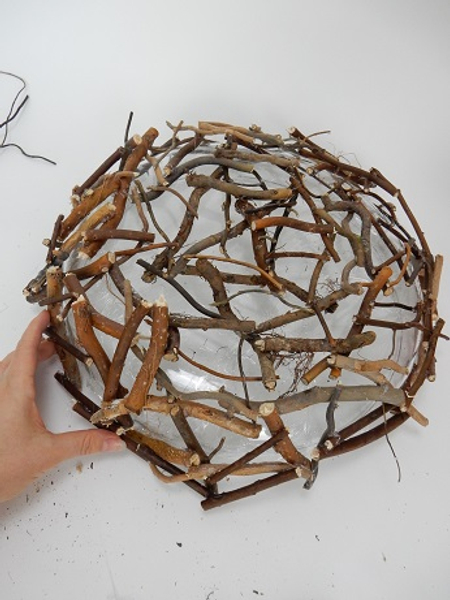 Continue to add twigs to cover the entire shape