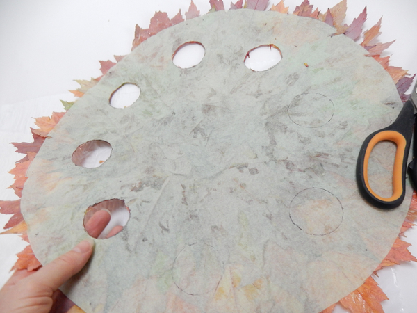 Cut holes in the disk