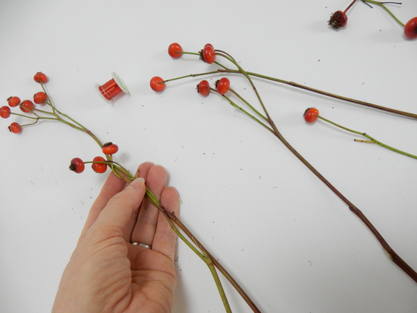 Plait the long stems to make a garland