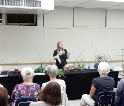 "I found it this way" Floral art demonstration at the Capilano Flower Arranging Club
