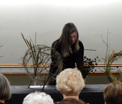 All things Autumn (by which I mean all things chocolate) floral art demonstration at the BC Floral Art Society