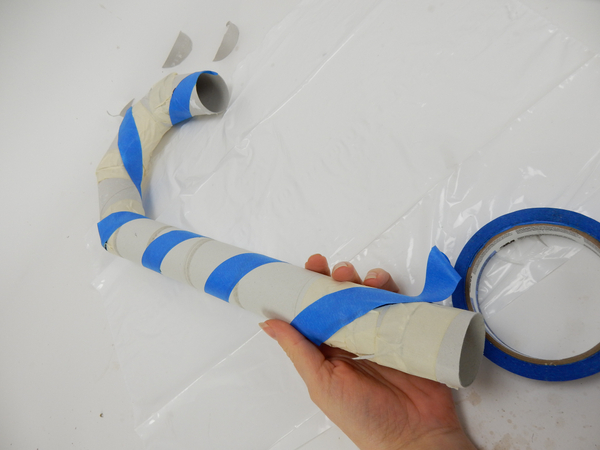 Tape a guide line with painters tape Tape a guide line with painters tape