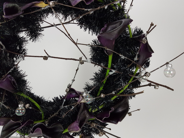 Calla lily wreath design