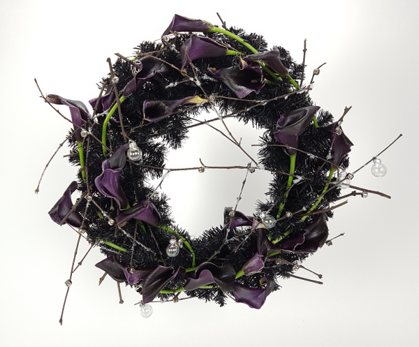 New Year's Wreath floral art design